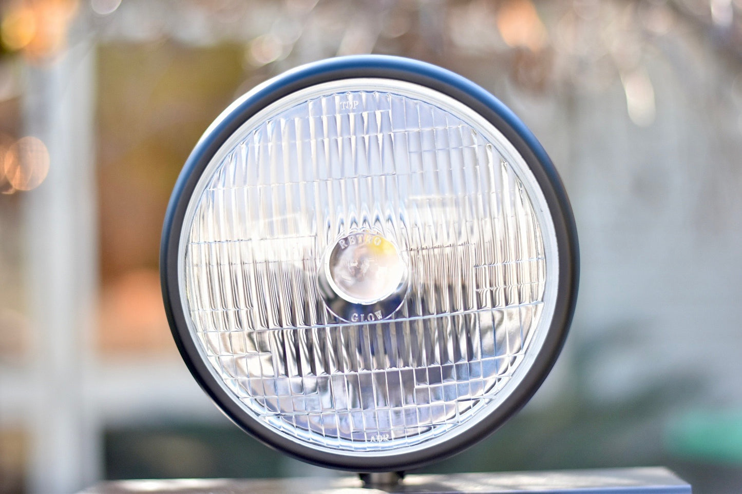 Retro Glow 7" Black Bullet Housing with LED Headlight