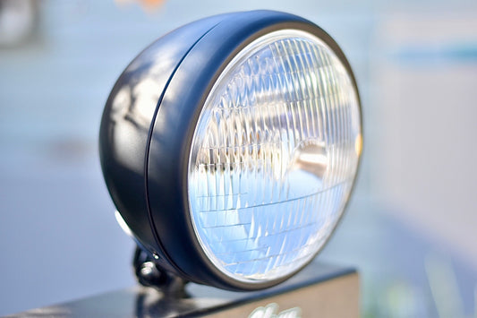 Retro Glow 7" Black Bullet Housing with LED Headlight